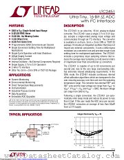LTC2451CDDB#TRMPBF datasheet pdf Linear Technology