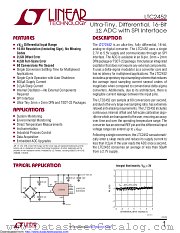 LTC2452IDDB#PBF datasheet pdf Linear Technology