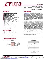 LT3014BHVIDD#TRPBF datasheet pdf Linear Technology