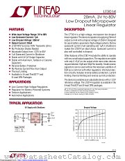 LT3014HVES5 datasheet pdf Linear Technology