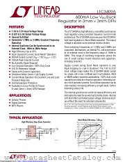 LTC3409AIDD#TRPBF datasheet pdf Linear Technology