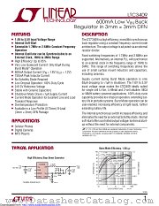 LTC3409EDD#TRPBF datasheet pdf Linear Technology