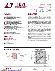 LTC3410ESC6-1.875 datasheet pdf Linear Technology