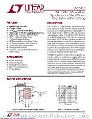 LTC3416EFE#TR datasheet pdf Linear Technology