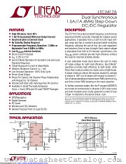LTC3417AEDHC#TRPBF datasheet pdf Linear Technology