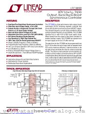 LTC3899EFE#TRPBF datasheet pdf Linear Technology