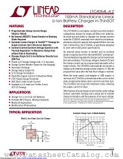 LTC4054LES5-4.2#TRMPBF datasheet pdf Linear Technology