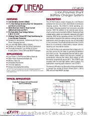 LTC4070IMS8E#TRPBF datasheet pdf Linear Technology
