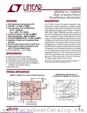 LT5558EUF datasheet pdf Linear Technology