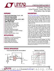 LT6015MPS5#TRPBF datasheet pdf Linear Technology