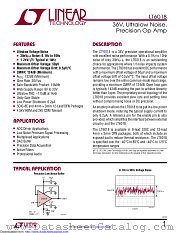 LT6018HDE#TRPBF datasheet pdf Linear Technology