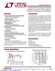 LT6210IS6#TRMPBF datasheet pdf Linear Technology
