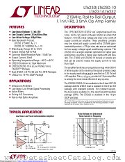 LT6230IS6#TRM datasheet pdf Linear Technology