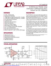 LTC6400IUD-8#PBF datasheet pdf Linear Technology