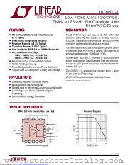 LTC6601IUF-1#TRPBF datasheet pdf Linear Technology