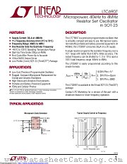LTC6907CS6#TR datasheet pdf Linear Technology