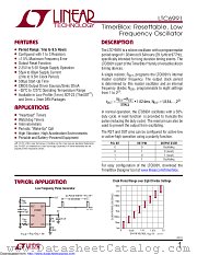 LTC6991MPS6#TRPBF datasheet pdf Linear Technology