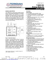 71M6515H datasheet pdf MAXIM - Dallas Semiconductor