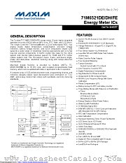 71M6521FE-IM/F datasheet pdf MAXIM - Dallas Semiconductor