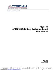 78Q8430-ARM9-EVM datasheet pdf MAXIM - Dallas Semiconductor