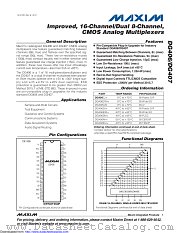 DG407CJ+ datasheet pdf MAXIM - Dallas Semiconductor