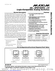 DG419LEUA+ datasheet pdf MAXIM - Dallas Semiconductor