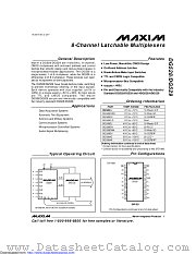 DG529EWN+ datasheet pdf MAXIM - Dallas Semiconductor