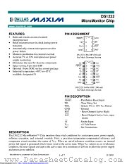 DS1232SN+ datasheet pdf MAXIM - Dallas Semiconductor