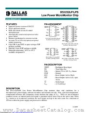 DS1232LPN+ datasheet pdf MAXIM - Dallas Semiconductor