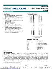 DS1258W-100# datasheet pdf MAXIM - Dallas Semiconductor
