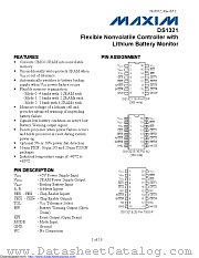 DS1321S+T&R datasheet pdf MAXIM - Dallas Semiconductor