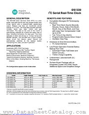 DS1339U-33/T&R datasheet pdf MAXIM - Dallas Semiconductor