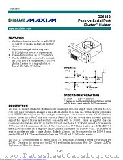 DS1413# datasheet pdf MAXIM - Dallas Semiconductor