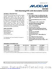DS1500WEN+ datasheet pdf MAXIM - Dallas Semiconductor