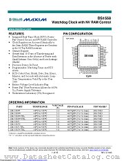 DS1558W+TRL datasheet pdf MAXIM - Dallas Semiconductor