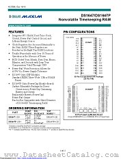 DS1647-120+ datasheet pdf MAXIM - Dallas Semiconductor