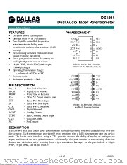 DS1801E-014+ datasheet pdf MAXIM - Dallas Semiconductor