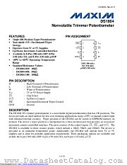DS1804U-050+T&R datasheet pdf MAXIM - Dallas Semiconductor
