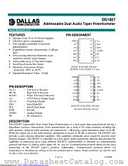 DS1807S+ datasheet pdf MAXIM - Dallas Semiconductor