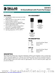 DS1810R-10+T&R datasheet pdf MAXIM - Dallas Semiconductor