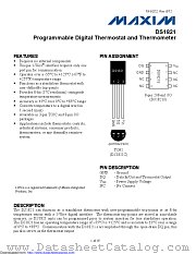 DS1821S-C05+T&R datasheet pdf MAXIM - Dallas Semiconductor
