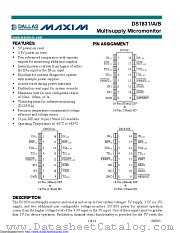 DS1831S+T&R datasheet pdf MAXIM - Dallas Semiconductor
