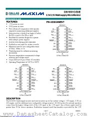 DS1831CS+ datasheet pdf MAXIM - Dallas Semiconductor