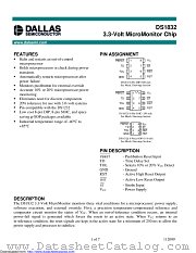 DS1832S+T&R datasheet pdf MAXIM - Dallas Semiconductor