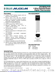 DS18B20-PAR+T&R datasheet pdf MAXIM - Dallas Semiconductor