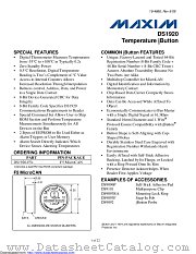 DS1920-F5+ datasheet pdf MAXIM - Dallas Semiconductor