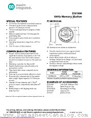 DS1996L-004-000+F5 datasheet pdf MAXIM - Dallas Semiconductor