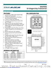 DS2153Q-A7+ datasheet pdf MAXIM - Dallas Semiconductor