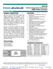 DS2156LN+ datasheet pdf MAXIM - Dallas Semiconductor
