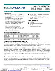 DS21FT42N datasheet pdf MAXIM - Dallas Semiconductor